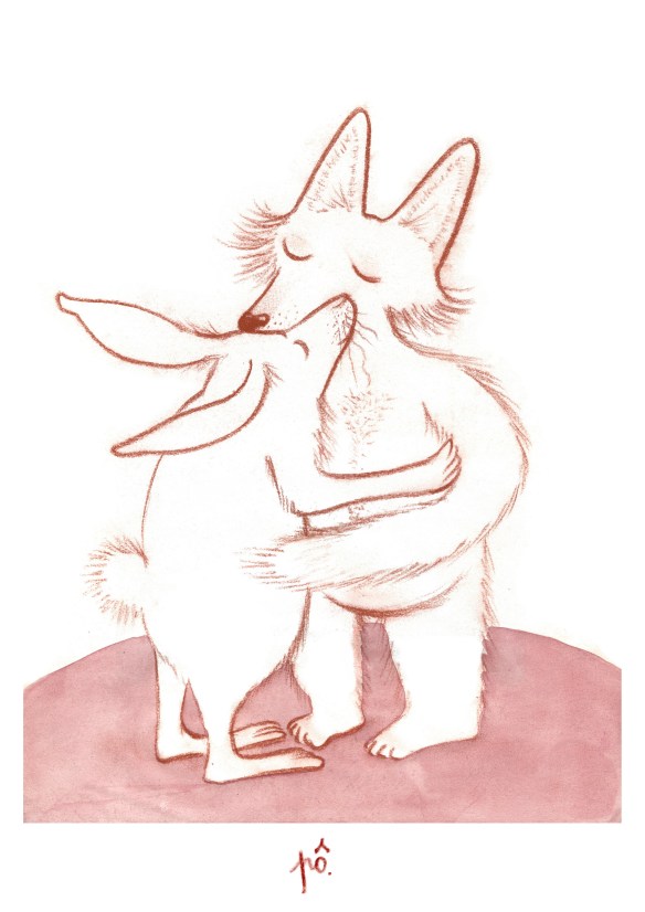 câlin lapin renardloup